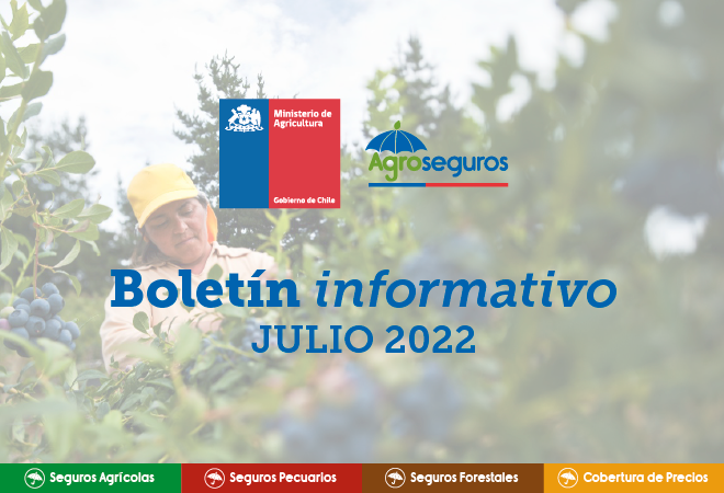 ¡LEA NUESTRO BOLETÍN INFORMATIVO JULIO 2022! Infórmate sobre las últimas novedades de los seguros silvoagropecuarios con subsidio estatal.